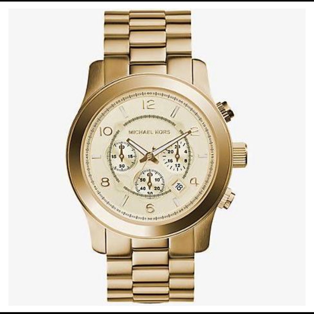 Michael Kors Runway Oversized Gold Watch